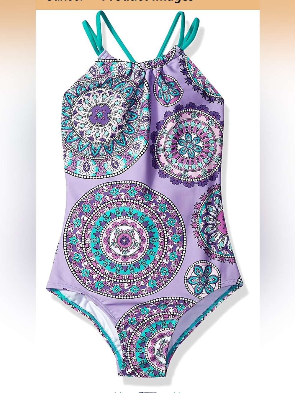 NWT Kanu Surf Girls Jasmine Beach Sport Halter One Piece Swimsuit Purple Size 5